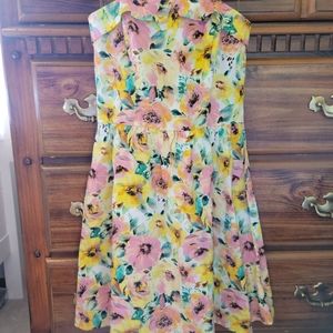 Strapless flower dress